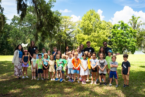 Summer camp kids at Leu Gardens