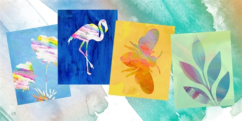 Colorful abstract paintings